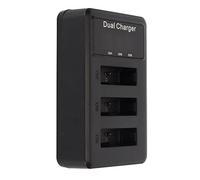 RASTKY Chargeur de Caméra USB 3 Canaux NP BX1, Indicateur de Batterie pour ZV1 RX100M7 M5A M6 Black Card M3 M5, Batterie de Caméra, Design Fin pour Voyage d'affaires, Noir