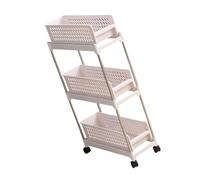 RASTKY Chariot de Rangement Mince Chariot de Rangement Roulant Gain de Place de Roulant élégant Cuisine à Domicile Salle de Bain Chambre Utilitaire avec roulettes (3 Couches)