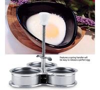 RASTKY Chaudière à œufs Compacte en Acier Inoxydable, Cuiseur à œufs pour Durs Parfaits, Gadget de Cuisine pour Petites Cuisines (SILVER)