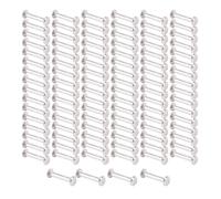 RASTKY Chicago Vis Rivets en Cuir 100 Ensembles Rivet de Reliure de Livre en Acier Inoxydable Multifonctionnel Vis en Cuir Rivet en Artisanat Reliure de Livre Posts à Ongles (Acier inoxydable)