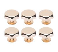 RASTKY Chicago Vis Rivets en Cuir 30 Ensembles Rivet et Vis 8mm Rivets Hexagonaux Creux en Alliage de Zinc 6mm en Fer Croisé Artisanat en Cuir Sac Décoration Goujon Rond (GOLD)