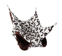RASTKY Chipmunk Hamac Chaud en Polaire Arctique Douce, Nid de Hamster Volant, Sac de Couchage Confortable à Suspendre pour Animal de Compagnie, pour Le Divertissement en Intérieur en Hiver (Taches