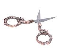 RASTKY Ciseaux à Fleurs Vintage, Outil Artisanal Pratique en Acier Inoxydable pour le Bricolage, les Travaux D'aiguille de Style Européen à la Maison et en Voyage (Or Rose)