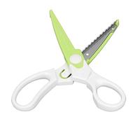 RASTKY Ciseaux Artisanaux Bord Décoratif Quatre Lames Remplaçables Ciseaux pour Enfants pour L'école Artisanat Acier Inoxydable pour Enfants et Adultes Papiers Coupés