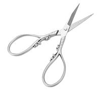 RASTKY Ciseaux en Acier Inoxydable de Style Antique, Accessoires de Tailleur Durables de Haute qualité, Lame Tranchante pour L'artisanat 1 Pièce (Fleur d'argent)