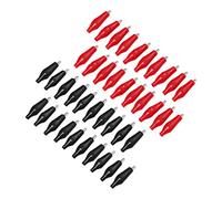 RASTKY Clamp/Holder de sécurité isolé Rouge Noir, Clips de Plomb de Test électrique, Paquet de 20 Pinces de Batterie pour le Soudage Bricolage, .5A, Matériau en Acier