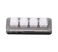 RASTKY Clavier Mécanique à 4 Touches avec Codes Anti-poussière - Clavier de Jeu RVB Compact, Musique, Contrôle Industriel et efficacité avec Fonctions Personnalisables