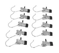 RASTKY Clips de Suspension à Queue Courte en Acier Inoxydable, Crochets de Suspension Durables pour Vêtements, Rideaux, Photos, 10 Pièces