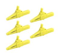 RASTKY Clips de Test de sécurité Pince de Test de Puissance Multifonctionnelle pour Instruments électroniques, connectivité Forte et Excellent Matériau, 5 Pièces pour équipement Industriel (YELLOW)