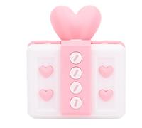 RASTKY Coffret Cadeau Ennuyeux de 3,94 Pouces avec Vis, Conteneur de Stockage de Jouets de Farces pour Anniversaires, Matériau PLA (Rose Blanc)