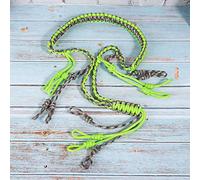 RASTKY Collier de Chasse avec Cordon D'appel de Canard en Plein Air avec Boucles Réglables, Sangle de Sifflet Résistante à l'usure pour Les Amateurs de Chasse, Cordon de Parachute Vert Fluorescent