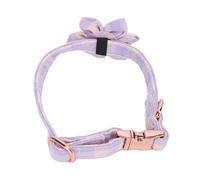 RASTKY Collier pour Animaux de Compagnie, Doux et Confortable, à Six Pétales de Fleurs, Réglable, Matériel de Haute qualité, Collier pour Chien gravé pour Chats S/M/L (M)