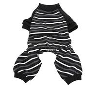 RASTKY Combinaison Rayée Confortable pour Chien avec Ventre pour Petits Chiens et Chats, Offrant Un Sommeil Chaud et Confortable, Matériau en Polyester (L)