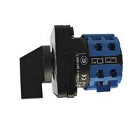 RASTKY Commutateur de Sélection à 3 Positions de Haute qualité, Commutateur de Sélection 220 V 20 A pour Contrôle Principal, Bonne Isolation, Utilisation Sûre, pour équipement de Test (noir + bleu)