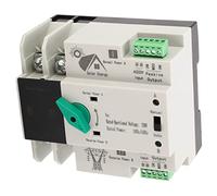 RASTKY Commutateur de Transfert Automatique à Double Alimentation Contrôleur de Commutation Rapide 2P Fiable pour Alimentation de Secours 230 V AC Convient aux Usines, Centres Commerciaux Matériel