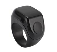 RASTKY Compteur de Doigts Intelligent Rechargeable avec Commande Tactile, Fonction de Comptage de Pas et Rappel de Vibration, Rappel Pratique de Prière Musulmane (Black)