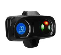 RASTKY Compteur de Vitesse Numérique LCD pour Moto, 10 000 Tr/min, 199 Km/h, Tachymètre, Jauge de Carburant pour les Coureurs, Matériau ABS Noir, Rétroéclairage Réglable 12 V pour la Conduite de Nuit