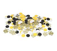 RASTKY Confettis Circulaires à Paillettes Dorées, 300 Pièces, Décorations de Fête D'anniversaire en Forme D'abeille pour Décoration de Table (papier cartonné de Haute qualité)