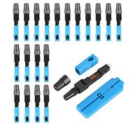 RASTKY Connecteurs OpticQuick 20 PiècesTélécommunications-connecteur SC UPC RéutilisableApplications Intégrées, Solutions d'épissure Optique à Faible Perte et Résistantes à la Température