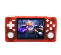 RASTKY Console de Jeu Rétro Portable de 3.5 Pouces, avec Texture Antidérapante, Batterie Longue Durée pour SFC NEOG10 IFC IMDI, Noir (Rouge Transparent #20)