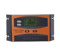 RASTKY Contrôleur Solaire PWM 20 A avec écran LCD Régulateur de Panneau Solaire 12 V/24 V Double Sortie USB Batteries au Lithium Inondées au Gel Contrôleurs d'énergie et éolienne