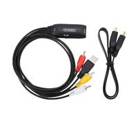 RASTKY Convertisseur et Vidéo Robuste pour Console de Jeu AV vers HDTV pour une Intégration Transparente, Convertisseur D'interface Multimédia Haute Définition pour une Expérience Améliorée,