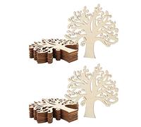 RASTKY Copeaux de Bois en Forme D'arbre, Surface de Dessin Lisse, Fournitures Artisanales Décoratives Mignonnes pour la Décoration de la Maison, DIY, 20 Pièces
