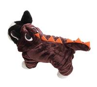 RASTKY Costume de Dinosaure pour Chien, Vêtement Chaud en Molleton de Corail Doux, Couleur café, Taille XS-L pour Le Confort et L'amélioration des Relations (S)