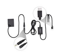 RASTKY Coupleur de Batterie Factice NP W126, Câble de Type C pour X A2 A3 X Pro2 T20 T10, Durée D'enregistrement Prolongée avec PD 9 V/12 V, Voyant Lumineux, Conversion élevée, Noir