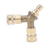 RASTKY Coupleur Répartiteur en Forme de Y Té en Laiton Multi Accessoire Raccord à Connexion Rapide pour Outil de Lavage de Voiture Puissance de Nettoyage Améliorée pour Nettoyeur Haute Pression Té