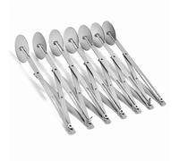 RASTKY Couteau à Pizza en Acier Inoxydable, Coupeur Durable à 7 Roues pour Couper Uniformément le Diviseur de Pâte pour Boulanger à Domicile (7 roues)