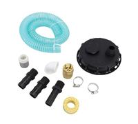 RASTKY Couvercle IBC avec Tuyau de 25 Mm DN150 PP IBC avec Raccord d'aspiration, Pompe à Eau, Collecte et Stockage des Réservoirs d'eau de Pluie, sécurisé DN150 PP