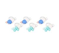 RASTKY Couverture de Paille en Silicone, 6 Pièces, pour L'hygiène et les Activités de Plein Air Sûres, Joli Bonnet de Paille pour les Fêtes Prénatales et les Fêtes de Remise des Diplômes (Type A)