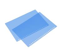 RASTKY Couverture en Papier A5 Durable à 20 Trous pour la Protection des Feuilles, 50 Pièces de Protection en Plastique PP Mat Transparent pour L'écriture, le Dessin, le Cahier (BLUE)
