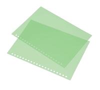 RASTKY Couverture en Papier A5 Durable à 20 Trous pour la Protection des Feuilles, 50 Pièces de Protection en Plastique PP Mat Transparent pour L'écriture, le Dessin, le Cahier (GREEN)