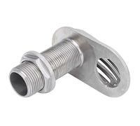 RASTKY Crépine D'admission de Bateau Marin en Acier Inoxydable 316 Durable, Cuillère de Filtre de Ramassage d'eau ThruHull, Antirouille pour Bateau Marin, Yacht, Kayak, Argent 1 Pièces (MJS023-1〃)