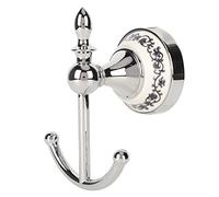 RASTKY Crochet de Suspension Mural Multifonctionnel, en Alliage de Zinc Durable, Double Crochet pour Peignoir, Organisateur pour Placard de Salle de Bain, Noir, 1 unité (Type A)