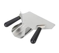 RASTKY Cuillère à Frites à Double Poignée en Acier Inoxydable - Cuillère à Chips de Maïs soufflé en Acier Inoxydable avec Poignée pour Utilisation Commerciale dans un Restaurant - Utilitaire (double