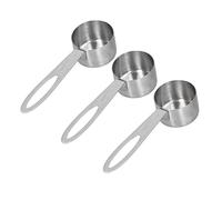 RASTKY Cuillère à Mesurer en Acier Inoxydable 304 avec Lisse, Cuillère à Soupe Simple Face pour la Préparation des Aliments, 3 Pièces pour un Usage Domestique