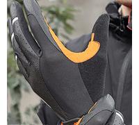 RASTKY de Cyclisme à écran Tactile Allongés Réglables pour L'équitation - Résistance élastique Panneau Réfléchissant Fibre de Polyuréthane Cuir PU Coussinet de Paume SBR Noir et Jaune (M)