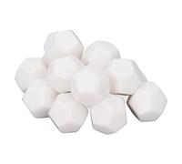 RASTKY Dés Polyédriques Vierges à 12 Faces, Kit de D'enseignement étanches à Faire Soi-même, 30 Pièces Blanches de 2.2cm pour Les Jeux et Les Fournitures Scolaires
