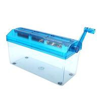 RASTKY Destructeur de Papier à Main Machine Confidentielle A4 Efficace pour Bureau à Domicile Étude Bleu 11,2" X 4,9" X 6,1" 1 Manivelle, Base Antidérapante