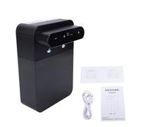 RASTKY Distributeur Automatique de Savon électrique Contact, Double Capteur, 9 Niveaux, Cuisine Salle de Bains, Rechargeable 400ML, Blanc, pour Usage Domestique (Liquide Gauche Liquide Droit)