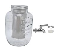 RASTKY Distributeur de Cafetière à Froid 4l, Infuseur avec Couvercle Hermétique, Facile à Utiliser, Garde la Fraîcheur Pendant des Semaines, Transparent