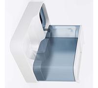 RASTKY Distributeur d'eau et de Nourriture pour Animaux de Compagnie 2 en 1, Grande capacité, Fenêtre Transparente, Mangeoire Automatique pour Chien (Blue)