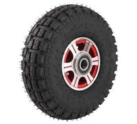 RASTKY Dolly Wheels Pneus Légers de Baril de Roue de Haute durabilité pour Diable et Chariot à Outils, Alliage D'aluminium 10,23 Pouces 4,10 3,50 4 Pneus, 280 KPa