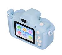 RASTKY Double Caméra Compacte pour Enfants, écran IPS HD de 2 Pouces, pour Enfants âgés de 3 à 9 Ans, Caméra Avant et Arrière pour Garçons et Filles, Matériau en Silicone ABS Sûr (Blue)