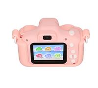 RASTKY Double Caméra Compacte pour Enfants, écran IPS HD de 2 Pouces, pour Enfants âgés de 3 à 9 Ans, Caméra Avant et Arrière pour Garçons et Filles, Matériau en Silicone ABS Sûr (Pink)