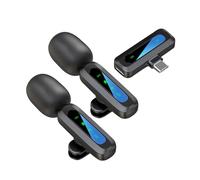 RASTKY Double Système de Microphone Cravate sans Fil Enregistrement Sonore de Haute qualité Surveillance en Temps Réel pour Les Streamers Professionnels Compact et Portable