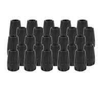 RASTKY Durable 25 Pièces Embouts de Canne de Marche Protecteurs en Caoutchouc Métallique Résistant à L'usure pour une Utilisation à Long Terme, élastomère TPR Noir + Matériau Métallique pour Routes